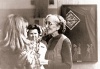 Н.Д. Спирина беседует  с посетителями выставки Н.К. Рериха. 1975